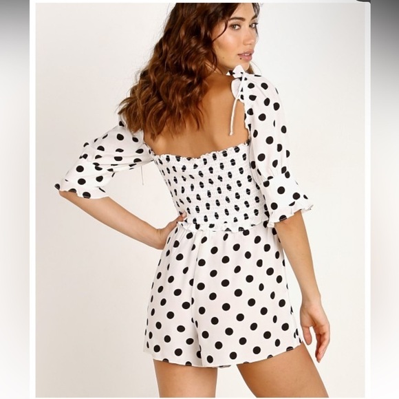 NWT For Love and lemons Lexington Romper 🍋 Sm - Picture 5 of 12